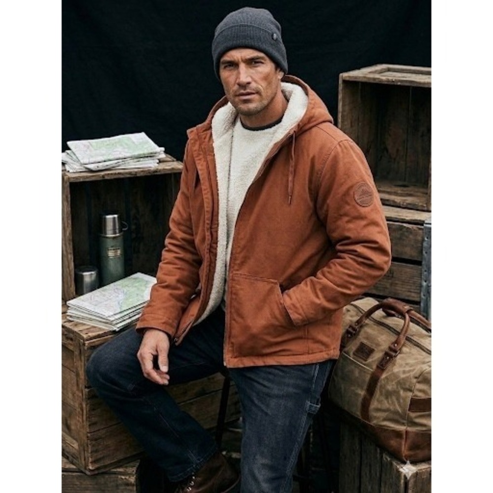 Cloudveil Mountainworks XL Cotton Canvas Sherpa Lined Gorpcore‎ Work Jacket Mens